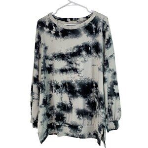First Love By Lovelyn Tie-Dye Long Sleeve Top Sweatshirt Long Line Large 7566